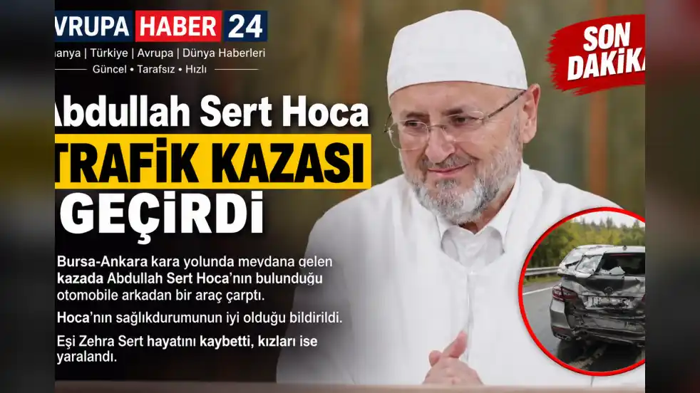 İlahiyatçı Abdullah Sert, ailesiyle birlikte Bursa’da trafik kazası geçirdi.