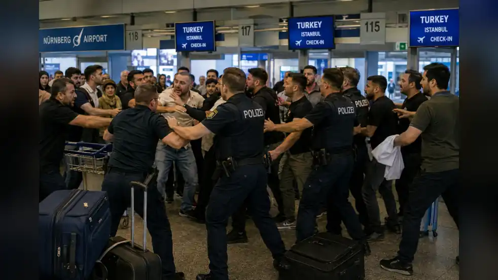 Almanya’da Havalimanında Türkiye Uçağı Öncesi Kavga