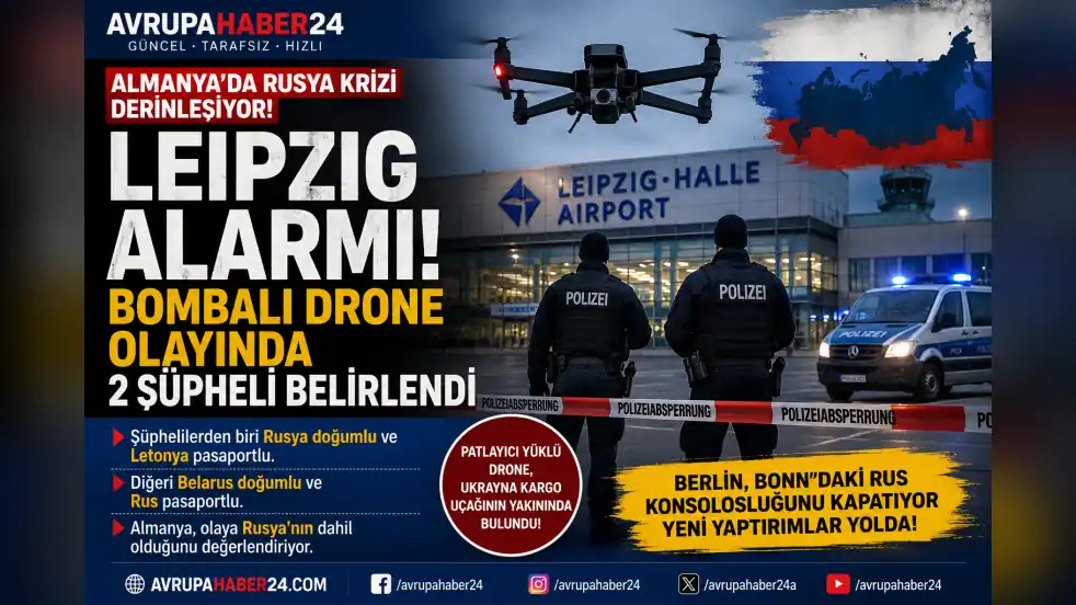 ALMANYA’DA LEIPZIG ALARMI! BOMBALI DRONE OLAYINDA 2 ŞÜPHELİ BELİRLENDİ