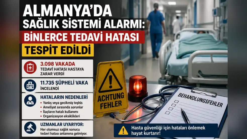 ALMANYA’DA SAĞLIK SİSTEMİ ALARMI: BİNLERCE TEDAVİ HATASI TESPİT EDİLDİ