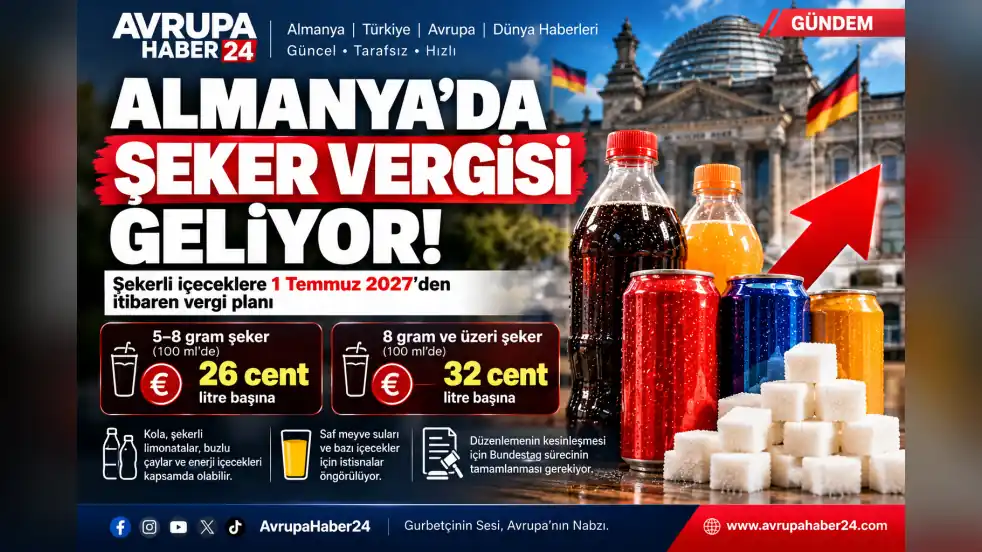 ALMANYA’DA ŞEKER VERGİSİ GELİYOR! İÇECEKLER PAHALANABİLİR