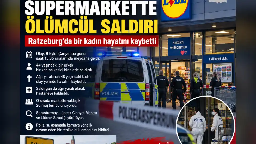 ALMANYA’DA SÜPERMARKETTE ÖLÜMCÜL SALDIRI