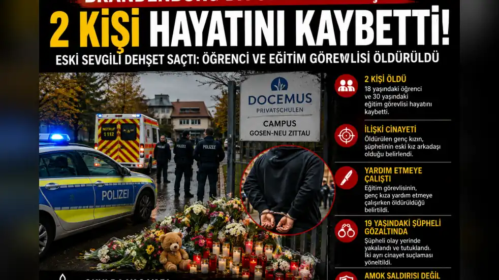 Brandenburg’da okulda dehşet: 2 kişi hayatını kaybett