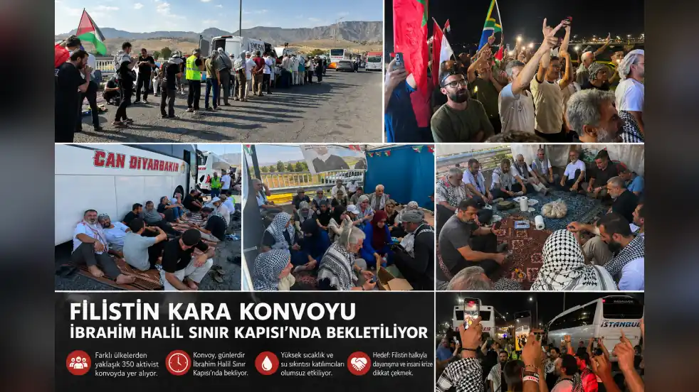 Filistin Kara Konvoyu Sınırda Bekletiliyor