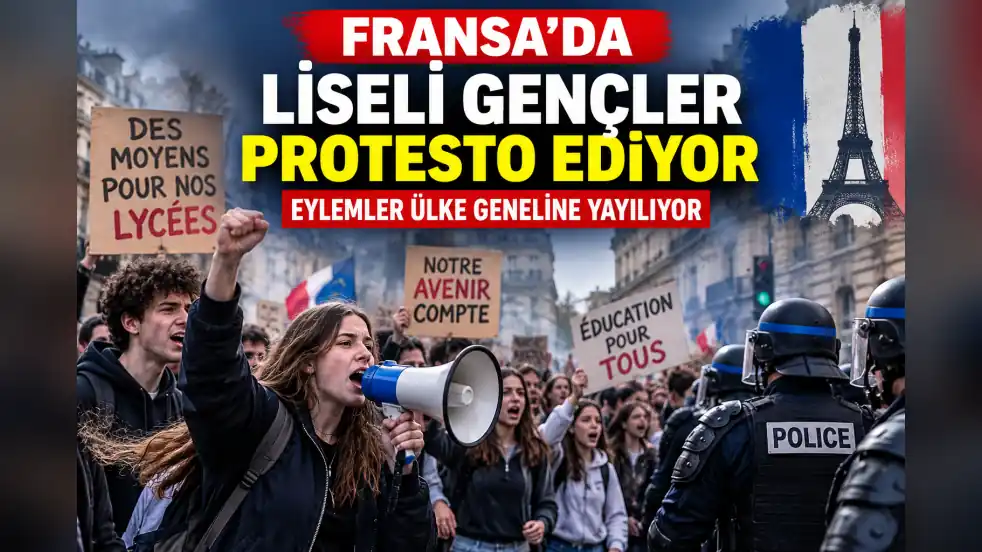 Fransa’da Liseli Gençler Sokağa Çıktı: Protestolar Ülke Geneline Yayılıyor