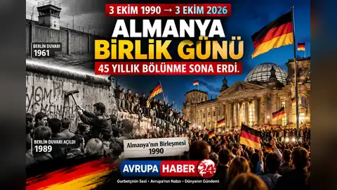 3 EKİM: ALMANYA BİRLİĞİ GÜNÜ