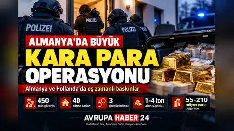 Almanya’da Büyük Kara Para ve Altın Kaçakçılığı Operasyonu