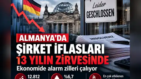 Almanya’da şirket iflasları 13 yılın en yüksek seviyesinde