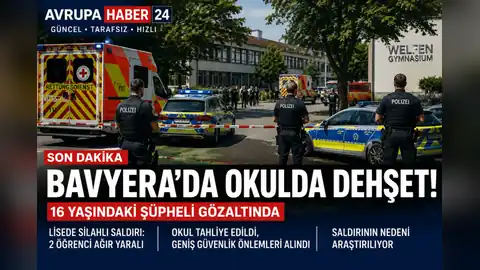 Bavyera’da Okulda Dehşet: 16 Yaşındaki Şüpheli Gözaltında