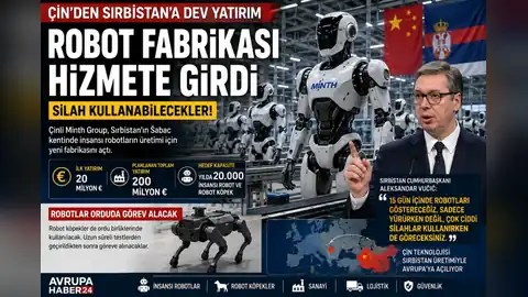 Çin’den Sırbistan’a robot fabrikası: Silah kullanabilen robotlar geliyor