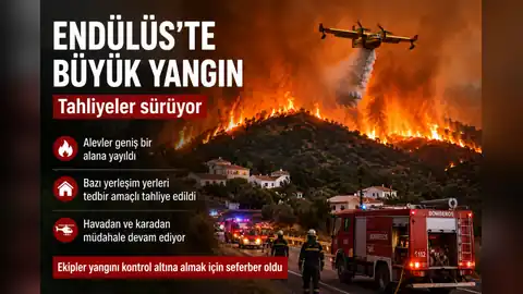 Endülüs’te büyük orman yangın