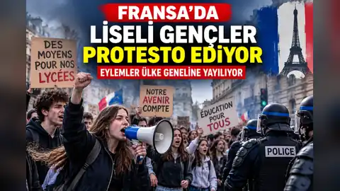 Fransa’da Liseli Gençler Sokağa Çıktı: Protestolar Ülke Geneline Yayılıyor