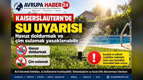 Kaiserslautern’de su uyarısı: Havuz doldurmak ve çim sulamak yasaklanabilir