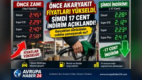 Önce Akaryakıt Fiyatları Yükseldi, Şimdi 17 Cent İndirim Açıklandı!