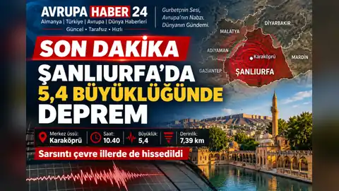 SON DAKİKA | ŞANLIURFA’DA DEPREM