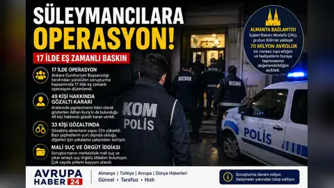 Süleymancılara 17 İlde Operasyon